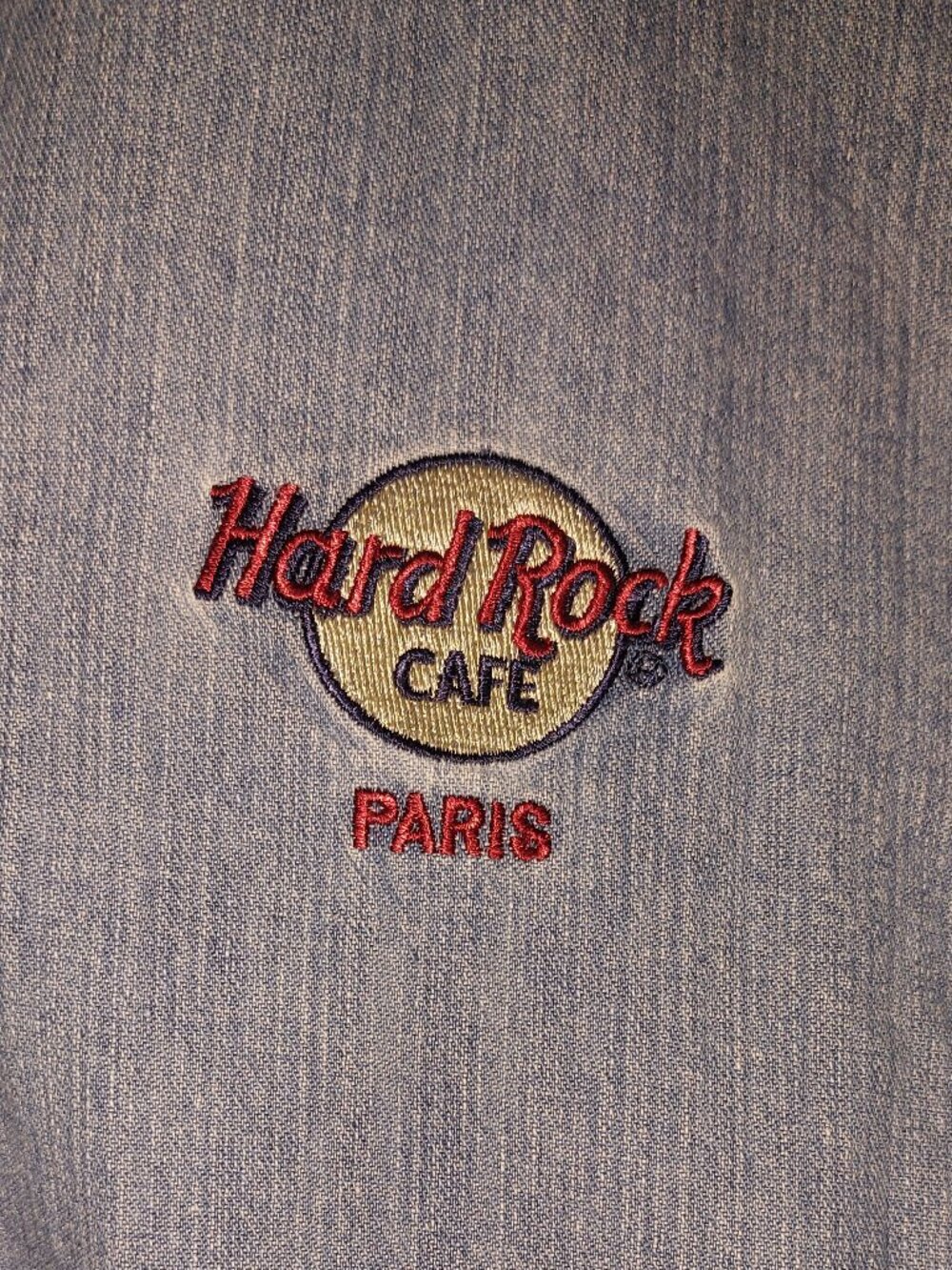 Hard Rock Café Paris Vintage Women's Demin Button Up Tank Size Large
